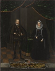 Porträt von Christian I. (1568-1622), Kurfürst von Sachsen und Sophie von Brandenburg (1568-1622), Kurfürstin von Sachsen