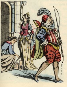 Aschenputtel befreit die Mäuse, die sich in Pferde verwandeln, und eine Ratte als Kutscher. Illustration aus Charles Perraults Märchen „Aschenputtel oder Der kleine Glasschuh“ von Unknown artist