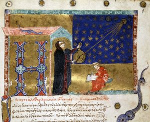 Claude Ptolemaeus (Astronom) dargestellt in „Canon Astronomicon Explanatio“ (14. Jahrhundert)