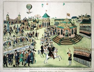 Krönung von Zar Alexander II in Moskau im Jahr 1855 - Volksbild, Sammlung Dollfus