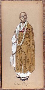 Kostüm von Zio Bonzo für die Schaffung von Madame Butterfly von Giacomo Puccini im Jahr 1904. Sammlung des Museo della Scala in Mailand. von Unknown artist