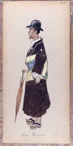Kostüm für eine Figur aus dem Chor der Oper „Madame Butterfly“ von Giacomo Puccini, 1904. Sammlung des Museo della Scala in Mailand von Unknown artist