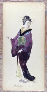 Kostüm von Madame Butterfly Akt II für die Uraufführung von Madame Butterfly von Giacomo Puccini, 1904. Sammlung des Museo della Scala in Mailand von Unknown artist