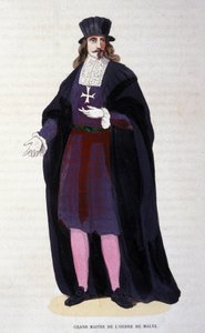 Kostüm des Großmeisters des Malteserordens. Gravur aus dem frühen 19. Jahrhundert von Unknown artist