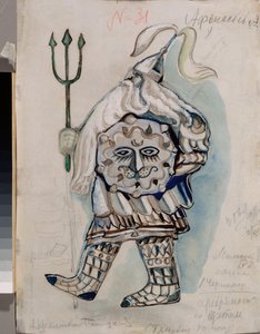 Kostümentwurf für die Oper "Das Märchen vom Zaren Saltan" von Nikolai Rimski-Korsakow von Unknown artist