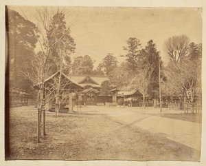 [Hof in einem nicht identifizierten japanischen Tempel]