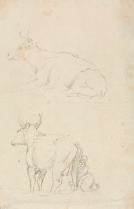 Kühe und Milchmädchen von Unknown artist
