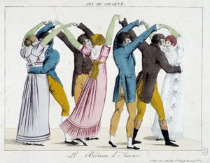 Tanzbewegung genannt „Die Wiege der Liebe“, frühes 19. Jahrhundert von Unknown artist
