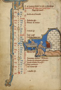 Dezember Kalenderseite; Brot backen von Unknown artist
