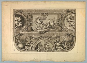 Dekorationen von LeBrun und Mignard im Schloss Versailles von Unknown artist