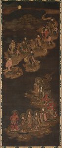 Abstieg der neun Leuchtkörper und der sieben Sterne bei Kasuga von Unknown artist