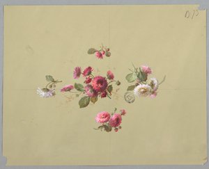 Entwurf für Tapeten und Textilien: Blumen