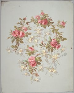 Entwurf für Tapeten und Textilien: Blumen
