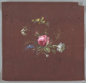 Entwurf für Tapeten und Textilien: Blumen von Unknown artist