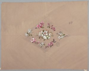 Entwurf für Tapeten und Textilien: Blumen