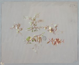 Entwurf für Tapeten und Textilien: Blumen