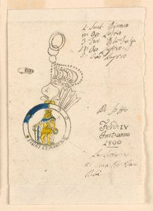 Entwurf für ein Abzeichen des sizilianischen Militärordens von Unknown artist
