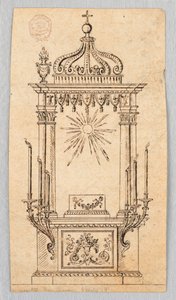 Entwurf für ein Baldachin für die Ausstellung der Hostie von Unknown artist