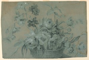 Entwurf für ein Blumenkorb-Motiv von Unknown artist
