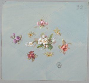 Entwürfe für Tapeten und Textilien: Blumen