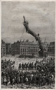 Zerstörung der Vendôme-Säule während der Kommune von Unknown artist