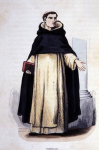 Dominikaner. Gravur aus einem Album über religiöse Orden, Paris von Unknown artist
