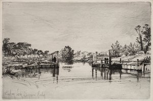Egham-Schleuse von Unknown artist