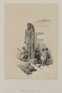 Ägypten und Nubien, Band II: Koloss vor dem Tempel in Wady Saboua, Nubien von Unknown artist