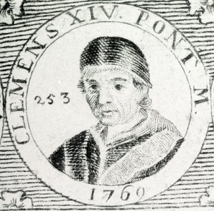 Gravur von Papst Clemens XIV. (1705 - 1774)