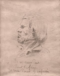 Eugène Delacroix (Zeichnung, ca. 1850) von Unknown artist