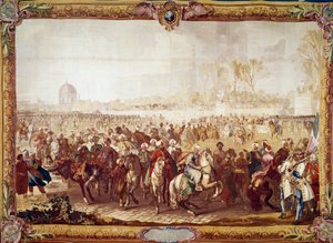 Auszug des türkischen Botschafters Mehmet Effendi aus dem Tuileriengarten nach der Audienz bei König Ludwig XV. am 21.03.1721 von Unknown artist