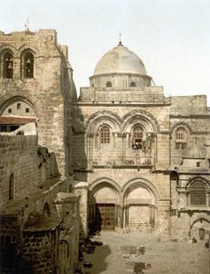 Fassade des Heiligen Grabes. Jerusalem. Photochrom 1890-1900. von Unknown artist
