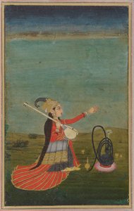 Weibliche Darstellerin mit Tanpura
