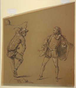 Figurenstudien für ein Clavichord-Design von Unknown artist