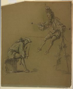 Figurenstudien für einen Entwurf eines Klavichorddeckels von Unknown artist