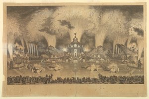 Feuerwerksfest zur Ehrung einer Hochzeit von Unknown artist