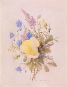 Blumen mit gelber Rose