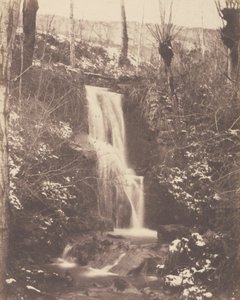 Waldszene mit Wasserfall und Bach