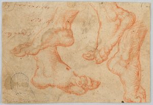 Vier Studien eines Fußes von Unknown artist