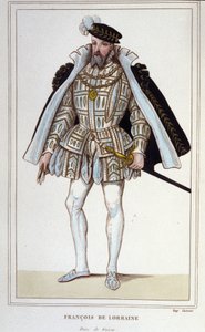François de Lorraine (1519-1563). Herzog von Aumale, dann 2. Herzog von Guise. Französischer Generalleutnant. Gravur von 1830. von Unknown artist