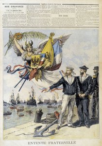 Brüderliche Eintracht (allegorisches Bild der französisch-russischen Eintracht) - in „Le Petit Journal“ von Unknown artist