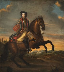 Porträt von Friedrich IV. (1671-1702), Herzog von Holstein-Gottorp zu Pferd, Anonym von Unknown artist