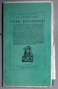 Französische Revolution: Titelblatt von „La grande joie du Pere Duchesne“ um 1790. Private Sammlung