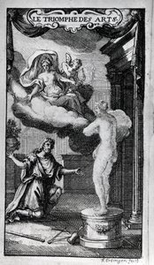 Frontispiz von „Le Triomphe des Arts“ Libretto von Antoine Houdar de La Motte, Musik von Michel de la Barre. 1700