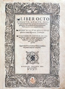 Frontispiz aus Liber octo missarum (1541)