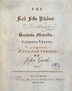 Frontispiz der Einundfünfzig Psalmen von Benedetto Marcello