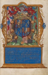 Frontispiz mit Wappen von Claude de Lorraine, Duc d