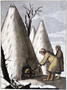 Beerdigung der Samojeden Asiens (Mongolei), Ende 19. Jahrhundert von Unknown artist