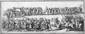 Beerdigung eines Papstes im 18. Jahrhundert: der Trauerzug. von Unknown artist