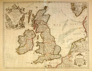 Geografische Karte von England und Irland. Atlas von G. Delysle von Unknown artist
